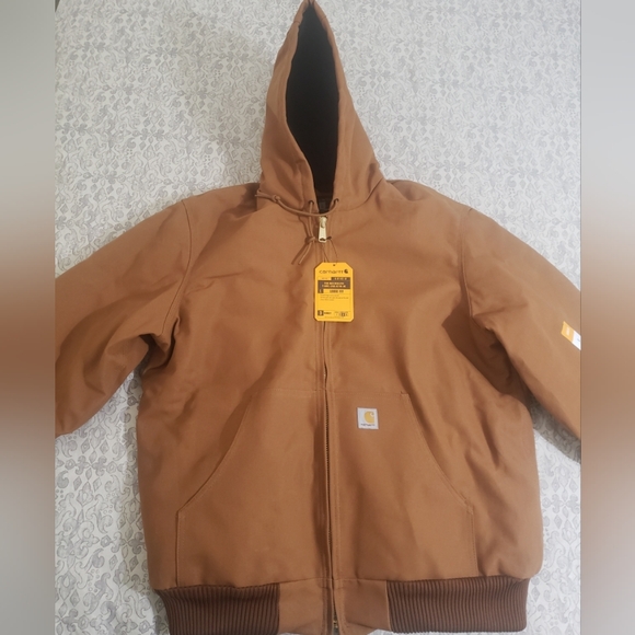 Carhartt Other - Men's Carhartt Firm Duck Insulated Flannel Lined Active Jacket Brown Size L-Tall
